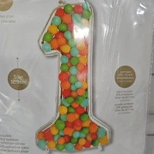 Anagram Balloon Formz 51" Number 1 Silver Foil Balloon Birthday Party Decor