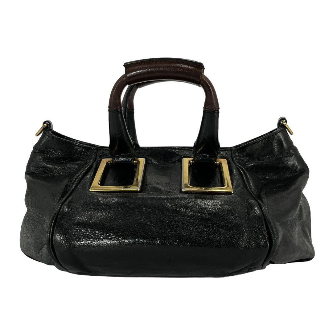 Chloé ETHEL Leather Bag クロエ レザーバッグ Chloe Leather Ethel Satchel Bag Black