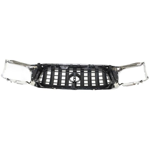 New Front Grille Assembly For 2001-2004 Toyota Tacoma Chrome Frame Black Insert - Picture 4 of 5