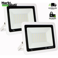 LED Strahler 50W IP65 Wasserdicht 6500K Kaltweiß 5000LM 2 StüCk FüR Garten