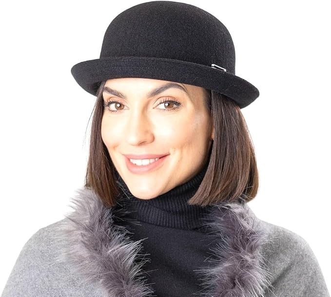 New Brand New Kangol Wool Bombin Bowler black Hat Size small