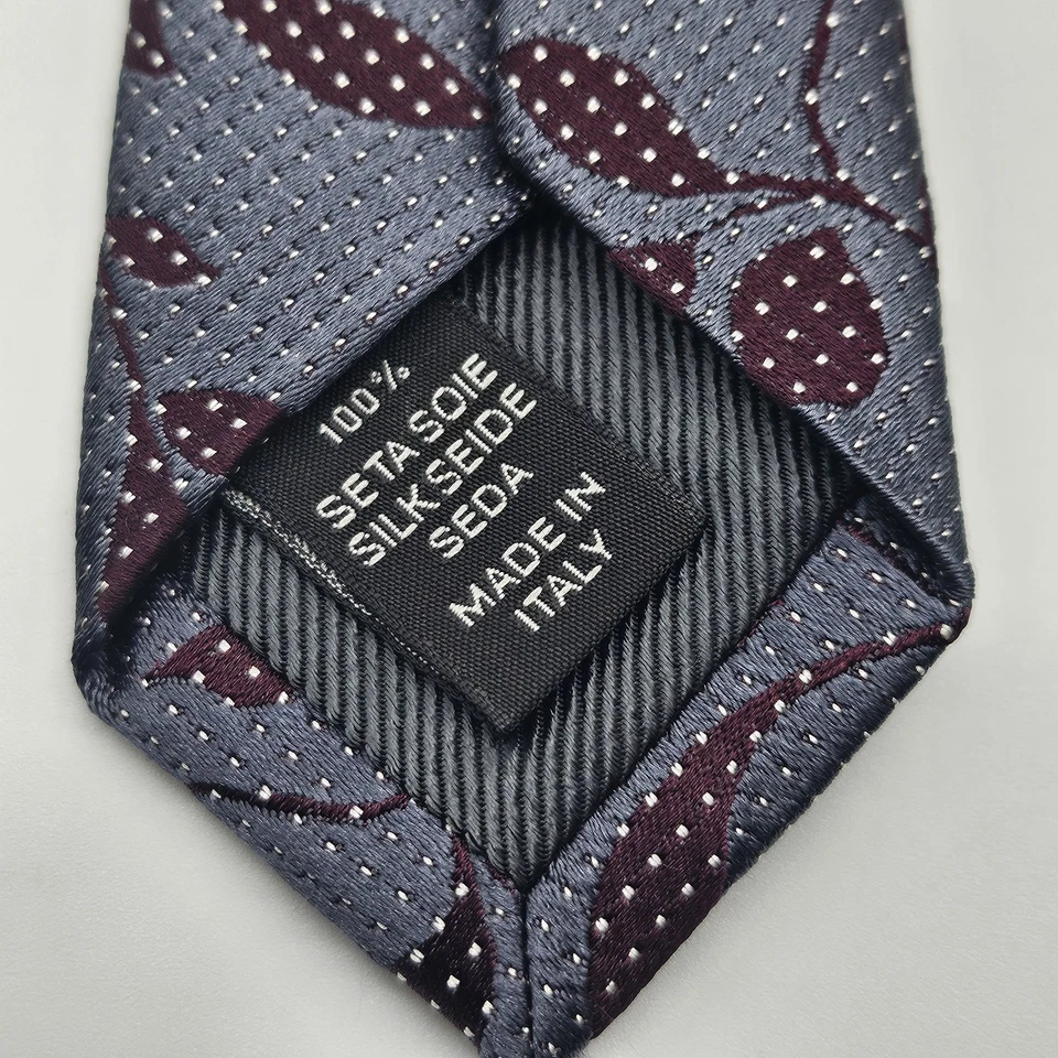Gravata de pescoço Ermenegildo Zegna videira 100% seda feita na Itália 58 polegadas de comprimento 3,5 polegadas de largura - Imagem 4 de 4