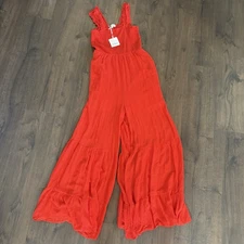 NWT Davi & Dani Red Wide leg Jumpsuit Size Medium