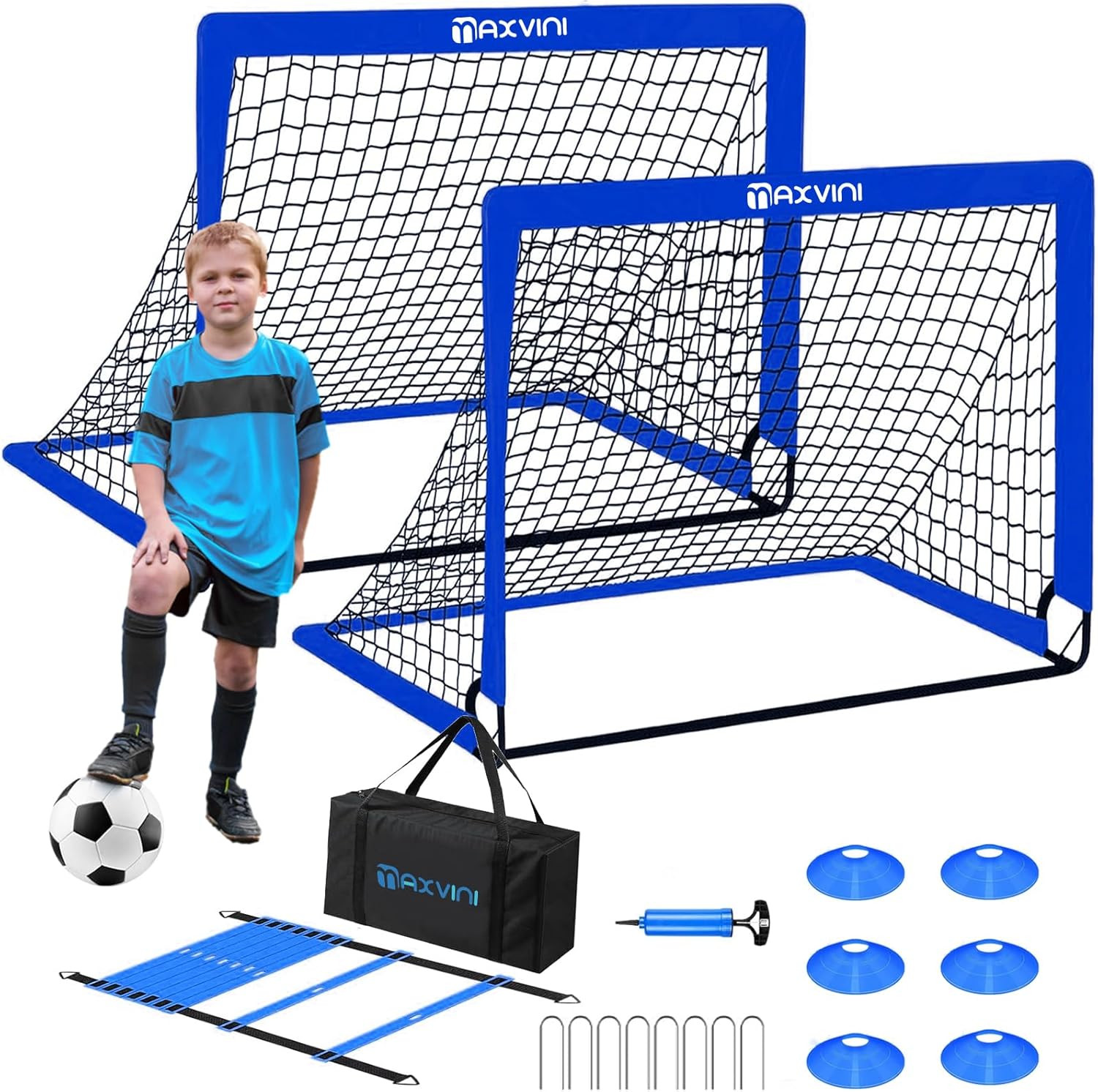 Porta Calcio Giardino 182x120cm - Aste Fibra Vetro Alta Resistenza
