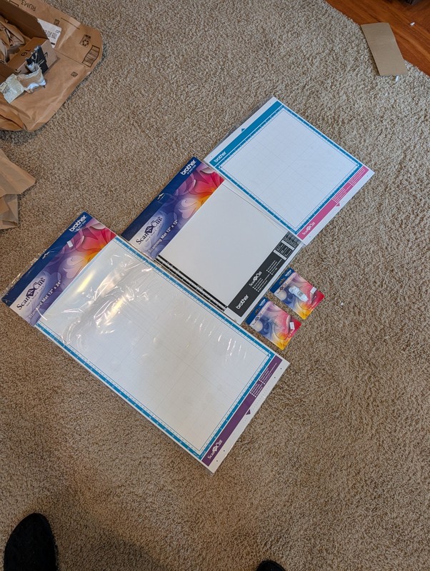 BROTHER Scan N Cut CM Model Mats 12x24, 12x12 + A Deep Cut Blade & Pen Holder 
