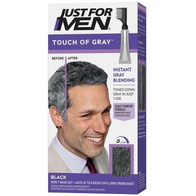 Touch of Gray, Mens Hair Color Kit with Comb Applicator for Easy Application,...