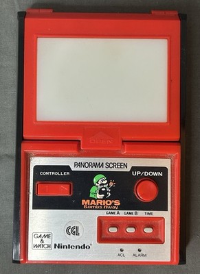 Nintendo Game Watch TB-94 Mario's Bombs Away Panorama screen Retro 1983 Japan