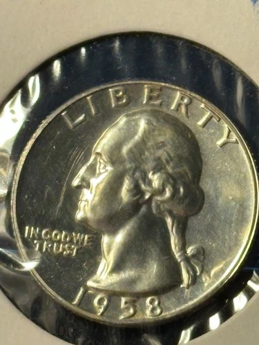 1958 SILVER PROOF WASHINGTON QUARTER   PROOF    N148