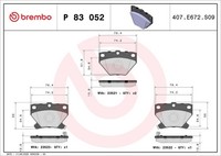Brembo Bremsbelagsatz, Scheibenbremse P 83 052 FüR Toyota