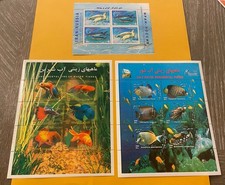2003-4 Middle East 3 Sheet Stamp Joint Russia &Saltwater and freshwater fish MNH