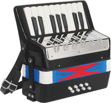 17 Key Piano Accordion, Lightweight Compact Acordeon, Celluloid Accordions Bri