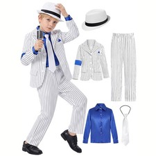 Kids Michael Jackson Costume Boys Cosplay Sup...