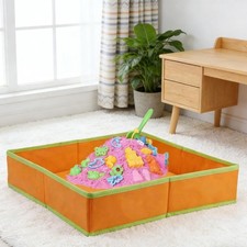Kids Sandbox Tray Foldable Kids Sand Tray Easy to Carry Portable Smooth Sensory