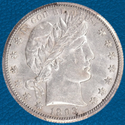 1893-O Barber Half Dollar VF+ AU Scarcer New Orleans Mint Coin