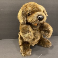 Folkmanis Sitting Dog Hand Puppet Realistic Puppy Plush Pretend Play Brown 15"