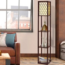 Artiss Floor Lamp with 3-Tier Shelf Storage Stand for Home Living Room