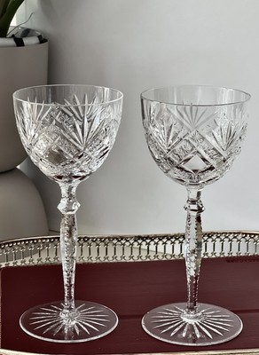 2 Stück Seltene Weingläser/ Römer Kristallglas von Wittwer Serie  Venezia 