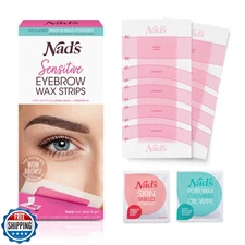Nad's Eyebrow Wax Strips - Facial Hair Removal for Women - Eyebrow Wax Kit wi