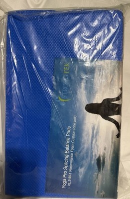 StrongTek YOGA PRO SPLICING Foam Cushions Balance Pads~1 Pair~ Blue~NEW~See Pics