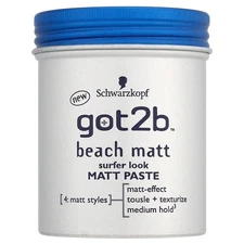 Got2b Beach Matte Paste Hair Styling Agent For Surfer Looks 3.38 Fl Oz