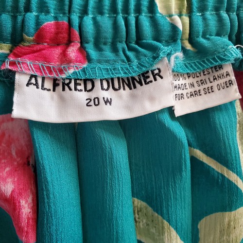 Alfred Dunner Damenrock Größe 22 W mit passendem Plissee Größe 20 W türkis mit Blumenmuster - Bild 9 von 12