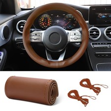 Leather Steering Wheel Cover Lace Up Car Wheel Cover Universal Car Steering... Leather Steering Wheel Cover Lace Up Car Wheel Cover Universal Car Steering...
