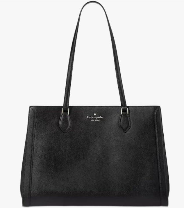 KATE SPADE MADISON LARGE LAPTOP TOTE SHOULDER BAG PURSE BLACK