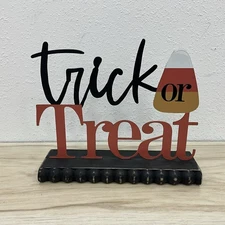 K K Interiors Trick or Treat Cutout Sign 7 3/4 in