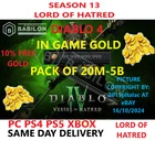 SEASON 13 DIABLO 4 IGG GAME GOLD SOFTCORE ✅ PC PS4 PS5 XBOX ✅ DIABLO IV