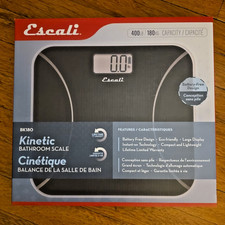 Kinetic Bathroom Scale Battery Free Digital Body Weight Scale Black LB KG Glass