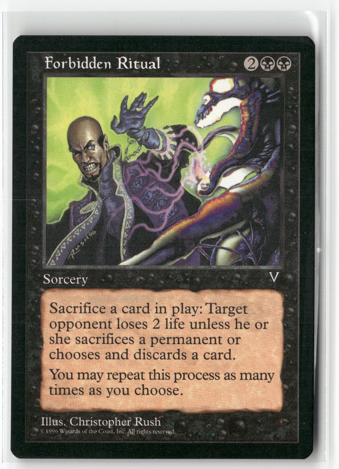 Forbidden Ritual Rare Visions Magic: The Gathering Lightly Played