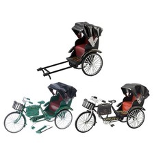 Classical Jinrikisha Tricycle Model Decors Vintage Shelf Display Collectors Gift