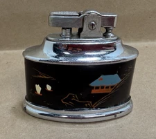 Vintage Ronson Asian Scene Lighter