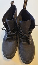Dr Martens Boots Mens Size 10 Black Winsted Canvas High Ankle
