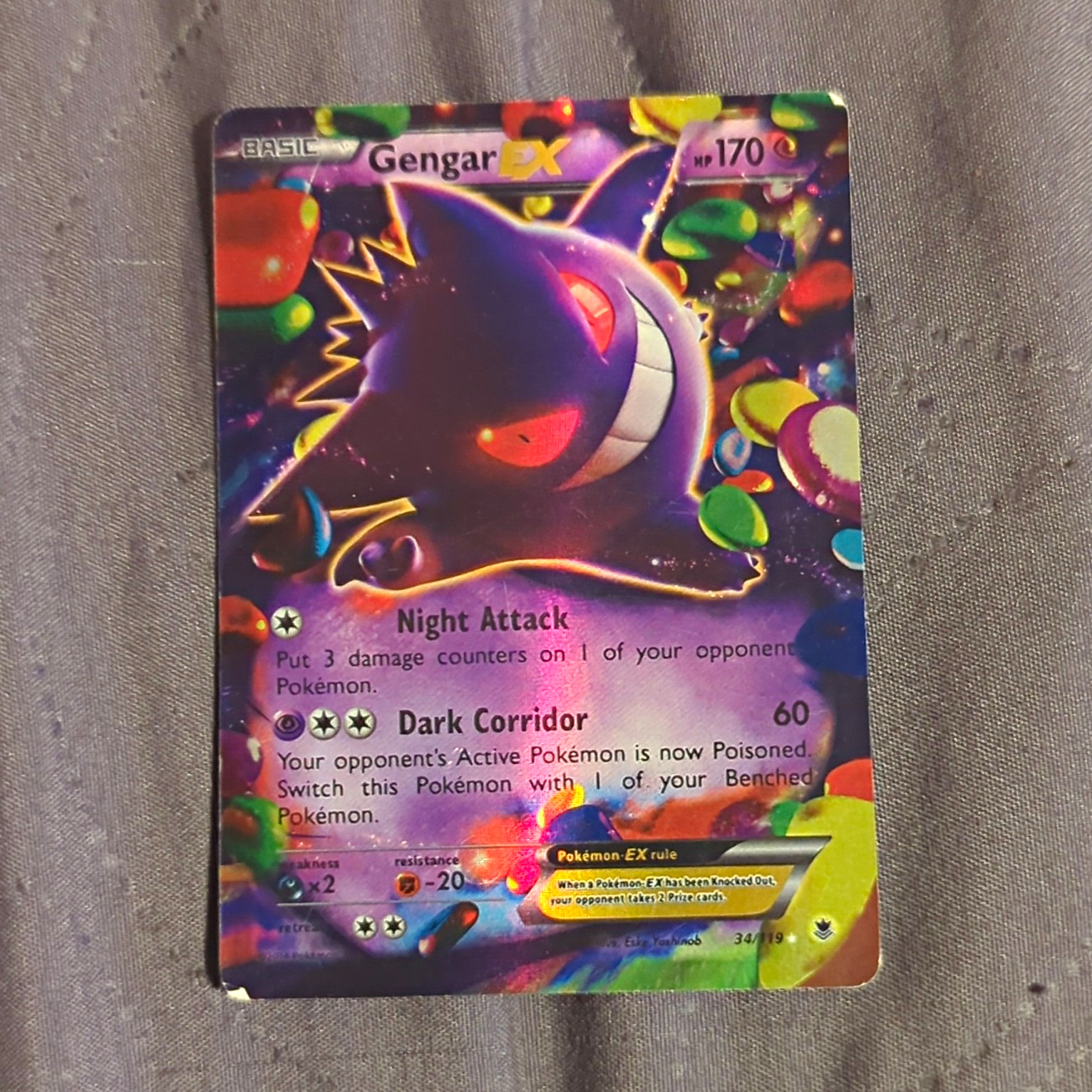 The Pokémon Company Gengar EX Holo Ultra Rare XY Phantom Forces 34/119 Eng 170