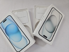 Empty Boxes for iPhone 15 Set of 2 Blue Gray Apple