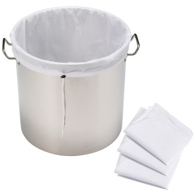 4 Pack 22 x 26 Reusable Fine Mesh Bags for Fruit Cider Grape Wine Press Strainin
