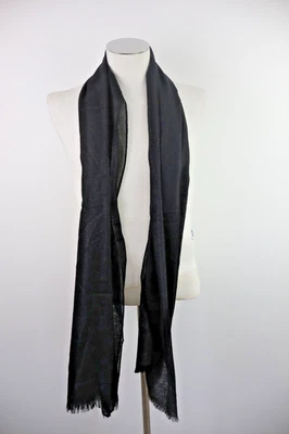 LIU JO Milano Schal Herren Damen Unisex Vintage Schwarz - Bild 1 von 4
