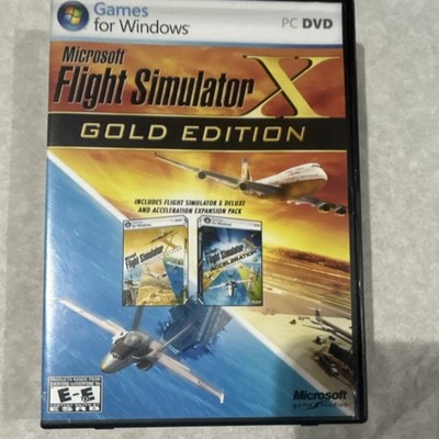 Microsoft Flight Simulator X Gold Edition PC DVD Expansion Pack Manual Included