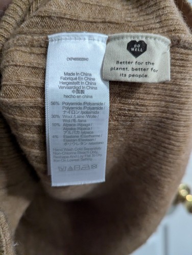 Madewell Womens Sweater Size XS Brown Wool Alpaca Cardigan Brown Tan - Picture 4 of 4