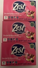 Lot of 3 Zest Indulgence Orchid & Almond Oil Bar Soap Giant 7.05oz Bars