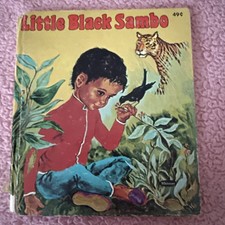 "LITTLE BLACK SAMBO" TELL-A-TALE BOOK Whitman Publishing 1959 Childrens Book BS1
