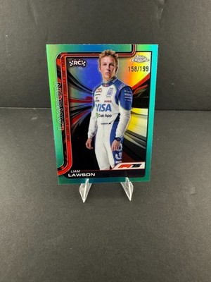Liam Lawson Rookie 2025 Topps Chrome Formula 1 F1 #11 Aqua Refractor 158/199 RC