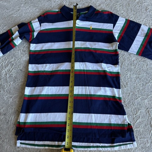 Vintage Polo Ralph Lauren Teen 18 Long Sleeve Shirt XL Striped Cotton Pony USA - Picture 7 of 7