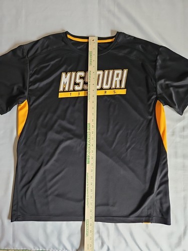 Missouri Tigers Mizzou Nights Apparel Quik Dry T-Shirt Black/Yellow Mens Size XL - Picture 4 of 8
