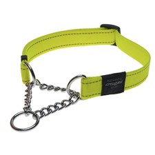 Reflective Nylon Choke Collar Slip Show Obedience Training Large Dogs Yellow