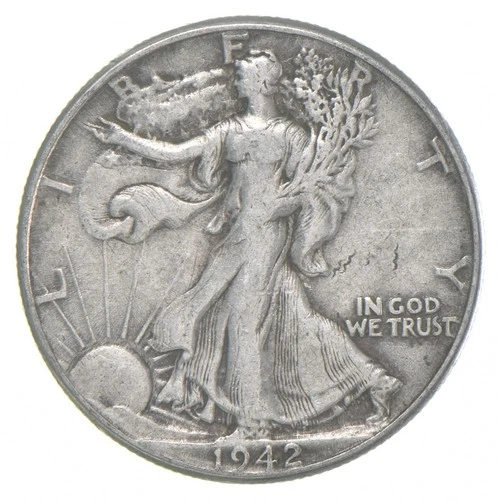 1942 XF Walking Liberty Half Dollar 90% Silver *6610