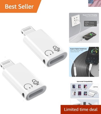 2Pack Lightning Male to USB C Female Charging Adapter,[MFi Certified] Type C Cha