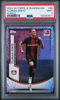 2023-24 Topps Bundesliga Jade PSA 9 Florian Wirtz Liverpool Germany Purple /15