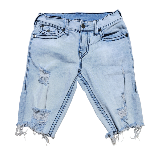 True Religion Geno Shorts 29x11 Men Cut Off Distressed Casual Lifestyle
